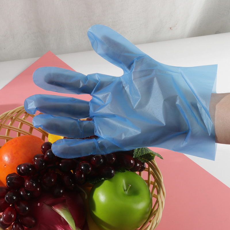 Chemische Resistenzblaue TPE -Handschuhe (Punktmuster)