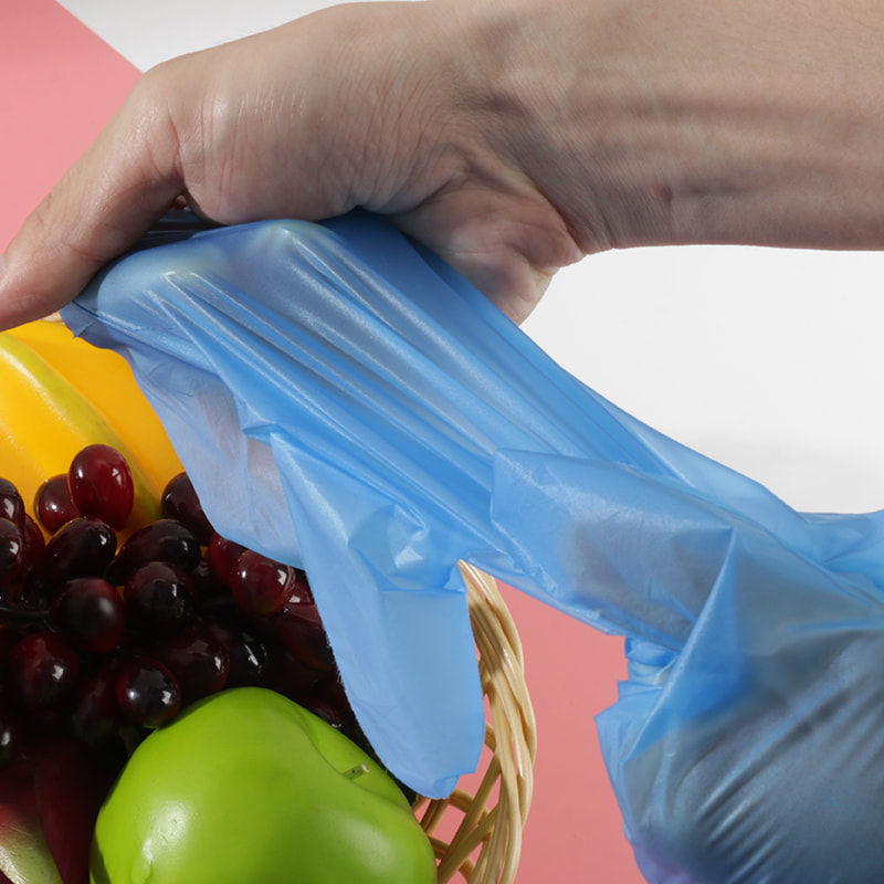 Chemische Resistenzblaue TPE -Handschuhe (Punktmuster)