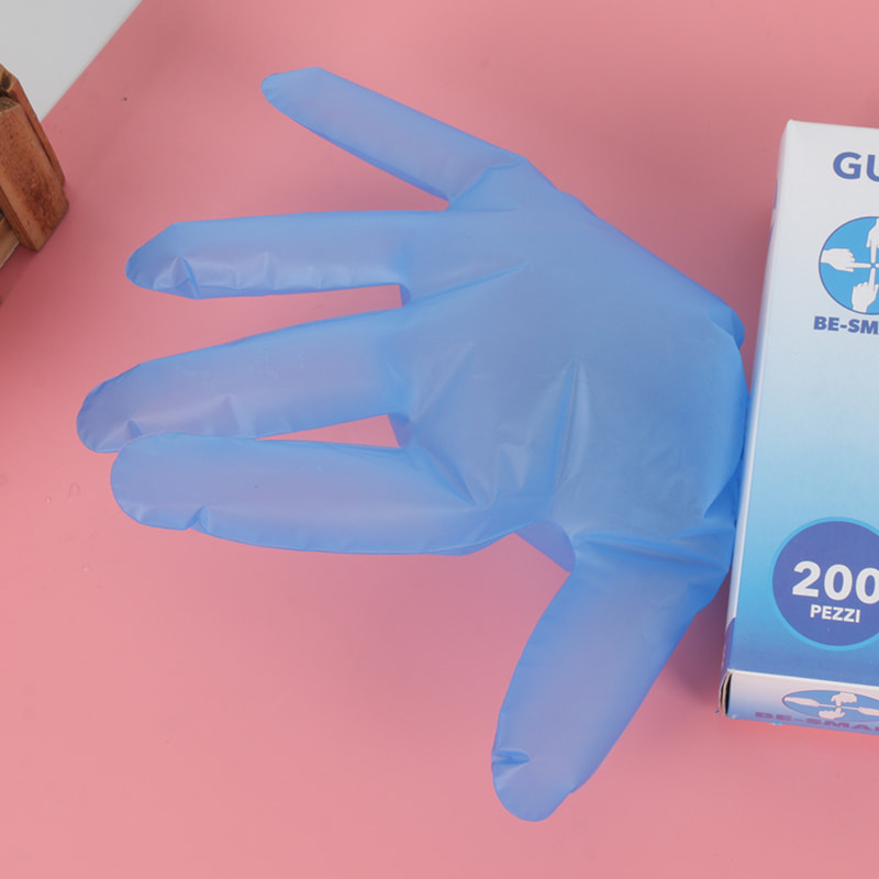 Chemische Resistenzblaue TPE -Handschuhe (Punktmuster)