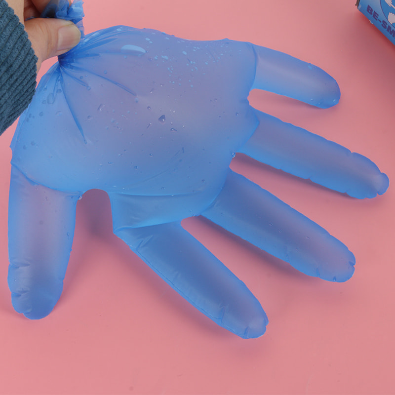 Chemische Resistenzblaue TPE -Handschuhe (Punktmuster)