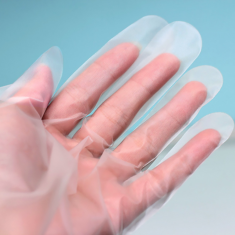 Öl- und wasserfest off-weiße CPE-Handschuhe