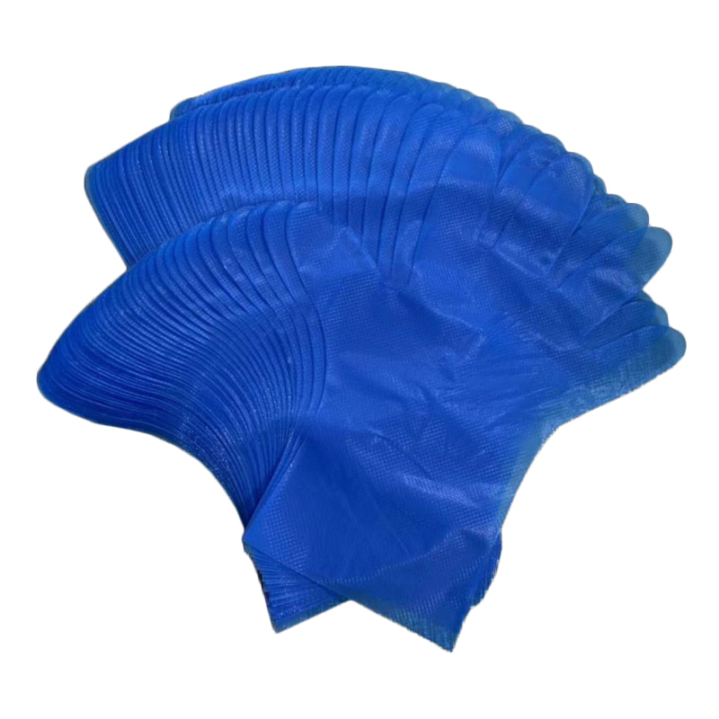 Chemische Resistenzblaue TPE -Handschuhe (Diamantmuster)