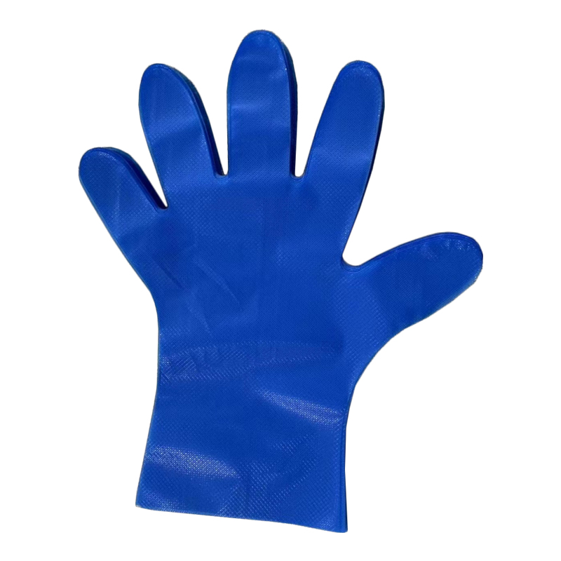 Chemische Resistenzblaue TPE -Handschuhe (Diamantmuster)