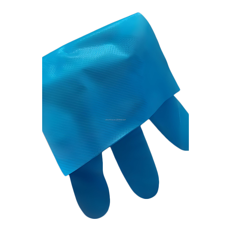Chemische Resistenzblaue TPE -Handschuhe (Diamantmuster)