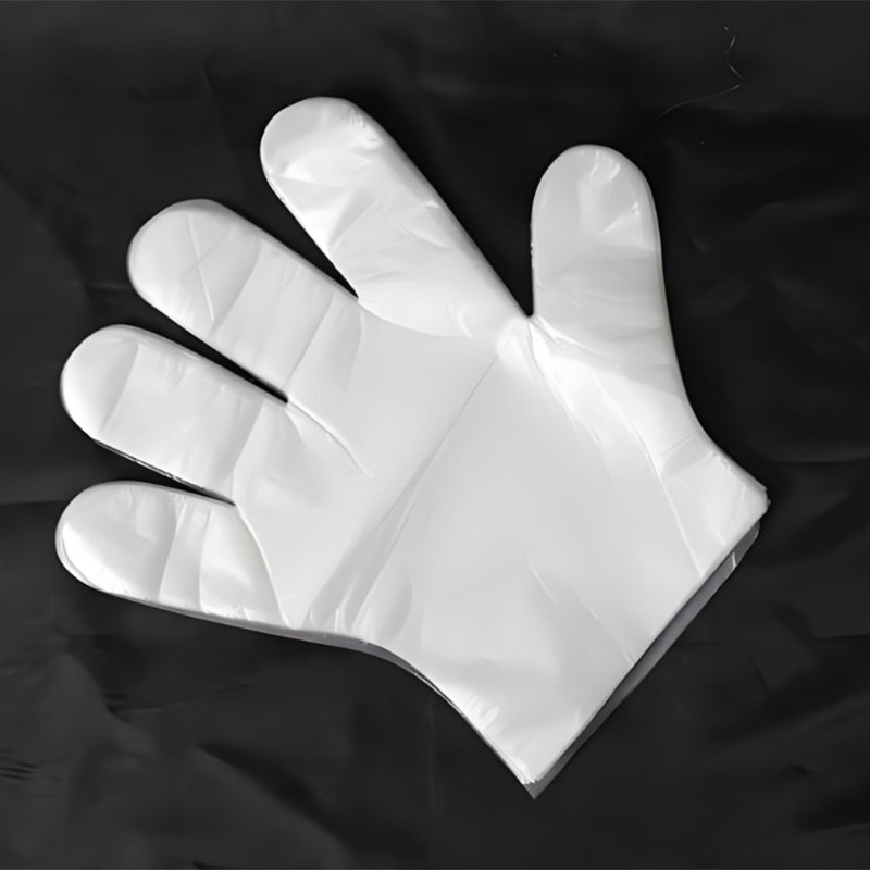 Wasserdichte und ölfeste, off-weiße HDPE-Handschuhe