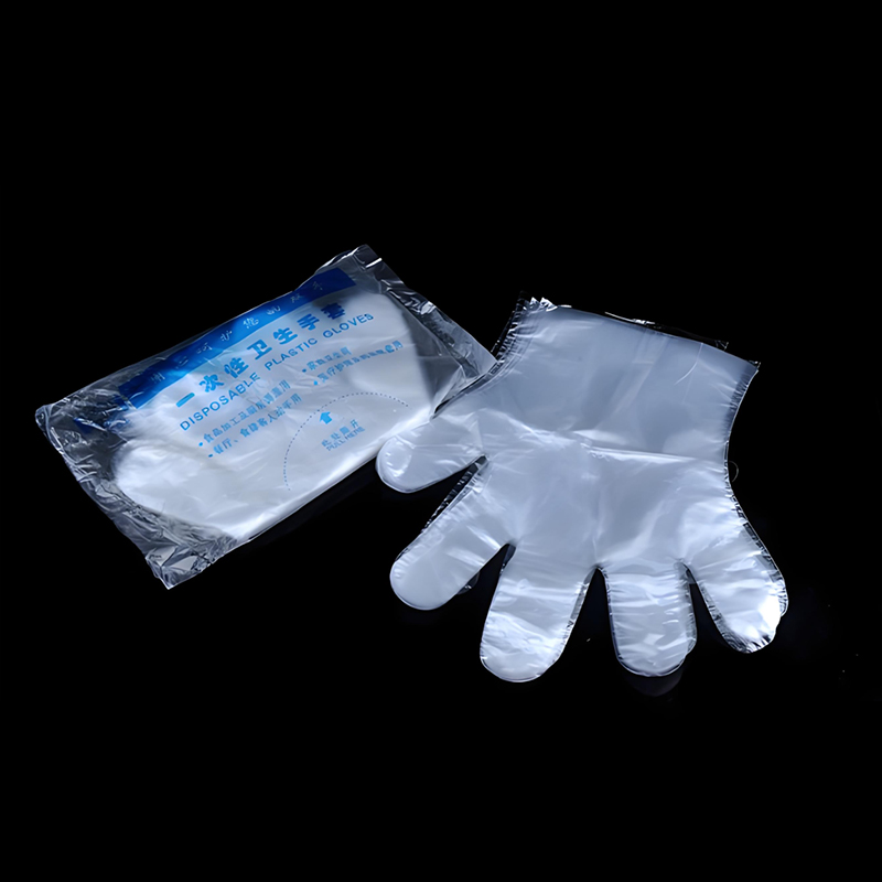 Wasserdichte und ölfeste, off-weiße HDPE-Handschuhe