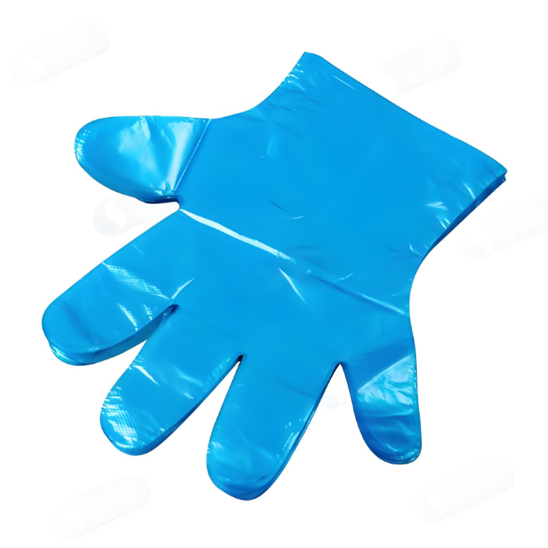 Antibakterien-, Säure- und Alkali-resistente blaue HDPE-Handschuhe