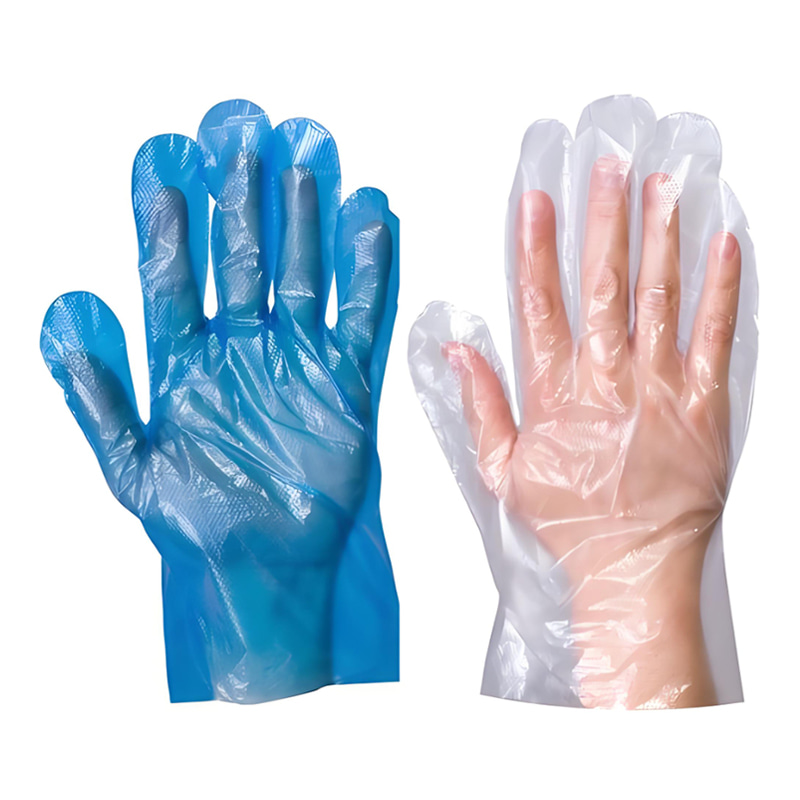 Wasserdichte und ölfeste, off-weiße HDPE-Handschuhe