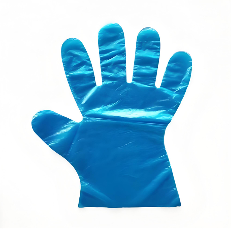 Antibakterien-, Säure- und Alkali-resistente blaue LDPE-Handschuhe