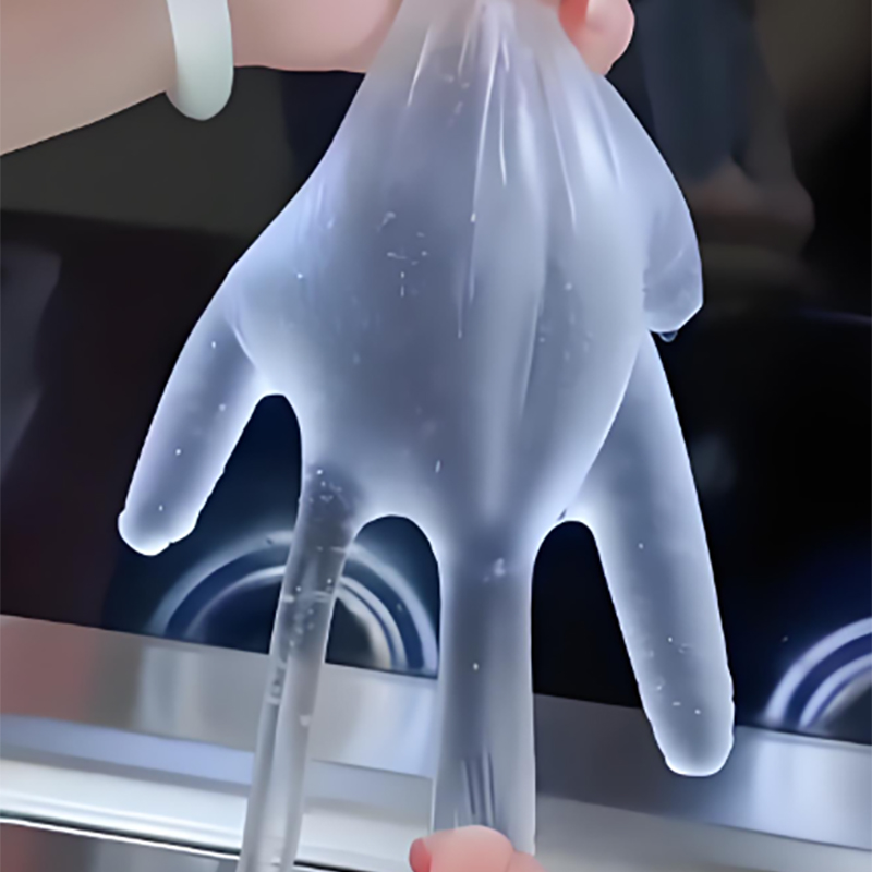 Umweltfreundliche und weiche TPE-Handschuhe in Cremeweiß (matte Textur)